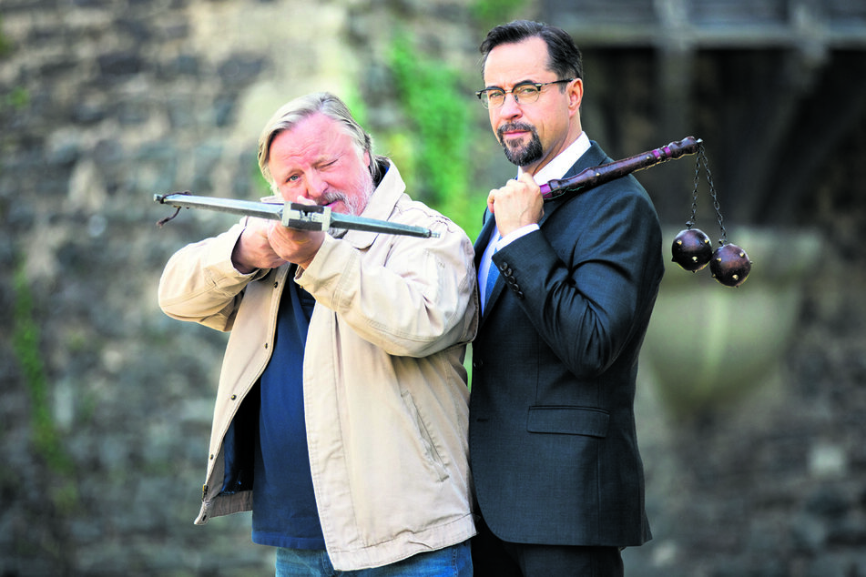 Axel Prahl (60) und Jan Josef Liefers (56) spielen seit 18 Jahren das Münsteraner "Tatort"-Duo Thiel und Boerne.