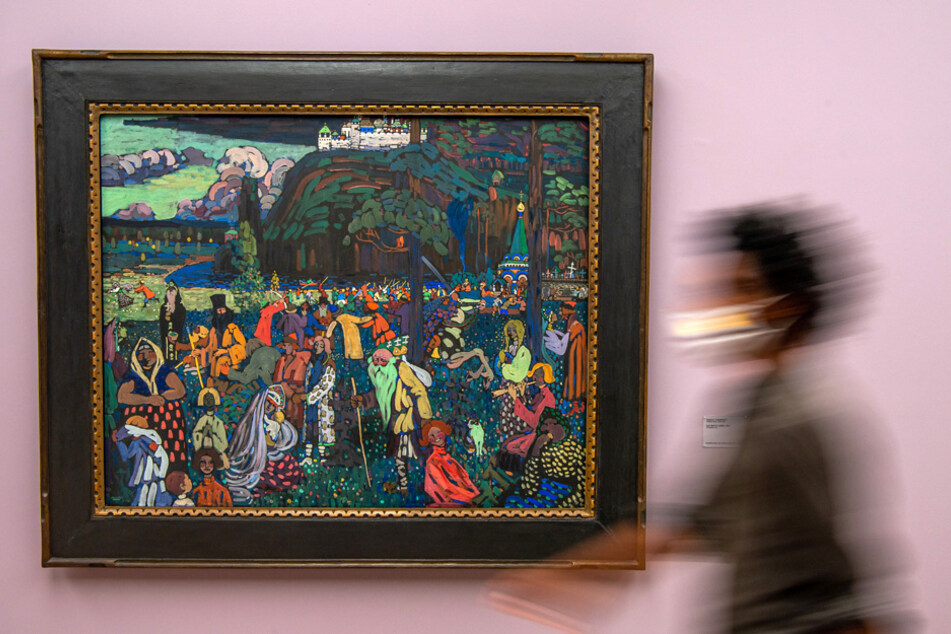 Kandinskys "Das bunte Leben" (1907) hängt als Leihgabe der Bayerischen Landesbank im Lenbachhaus.