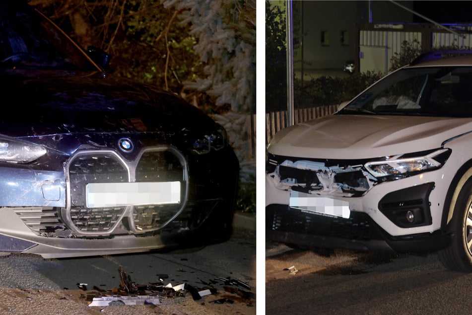 Chemnitz: Frontal-Crash in Chemnitz! Dacia kracht in stehenden BMW