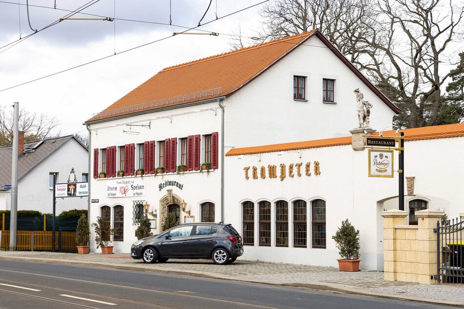 Das traditionsreiche Lokal "Trompeter" auf der Bautzner Landstraße.