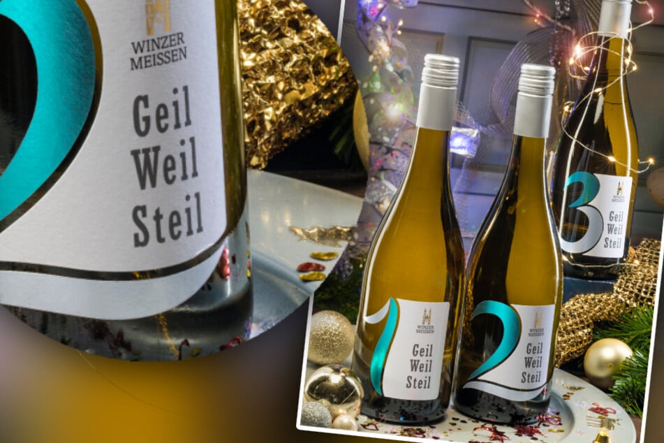 Die neue Weinlinie "Geil Weil Steil" der Winzergenossenschaft in Meißen.