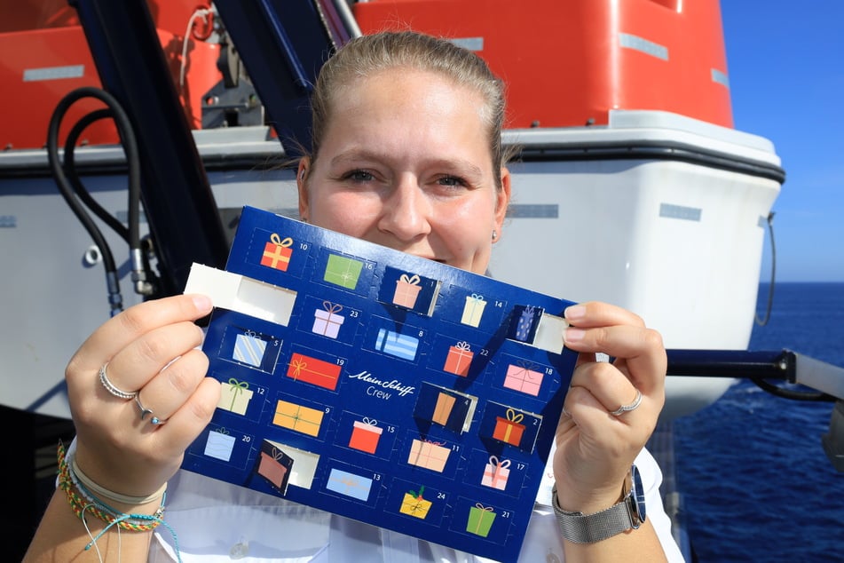 Auch der Adventskalender darf auf hoher See nicht fehlen.