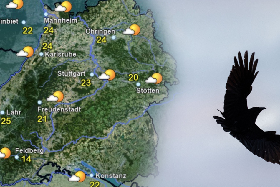 So wird das Wetter in Baden-Württemberg. (Fotomontage)