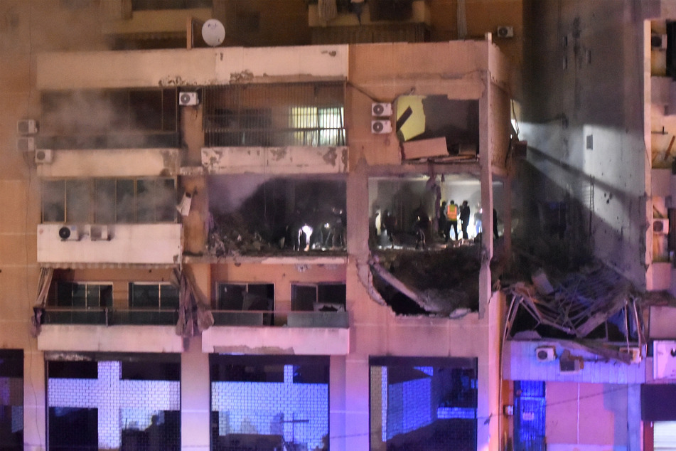 The site reported by Lebanese media to be an Israeli drone strike targeting a Hamas office in Beirut, Lebanon on Tuesday.