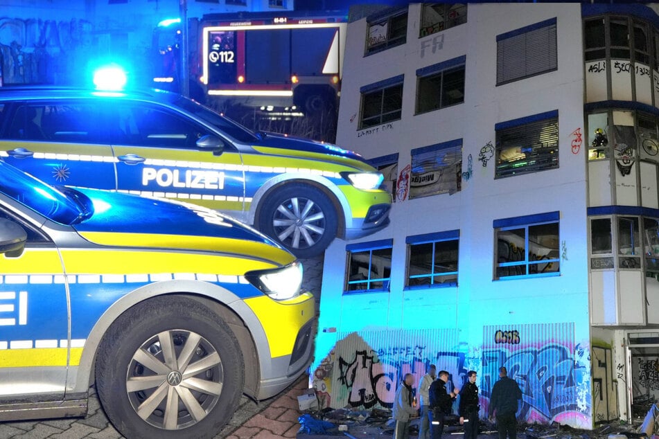 Leipzig: Obdachlose zünden Feuer in altem Baumarkt: Zahlreiche Kräfte im Einsatz