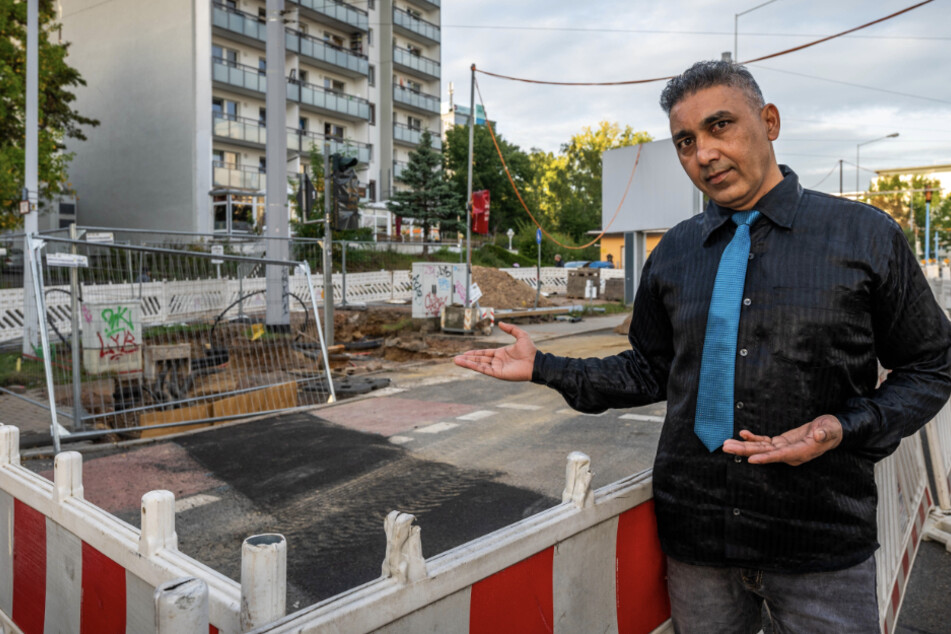 Chemnitz: Chemnitz: Anlieger am Falkeforum schon wieder von Baustelle umzingelt
