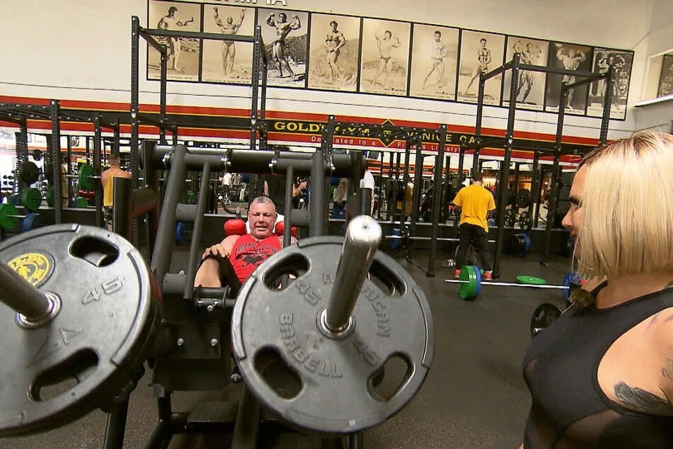 Andreas (57) und Caro Robens (44) sind vom Gold's Gym in L.A. fasziniert.