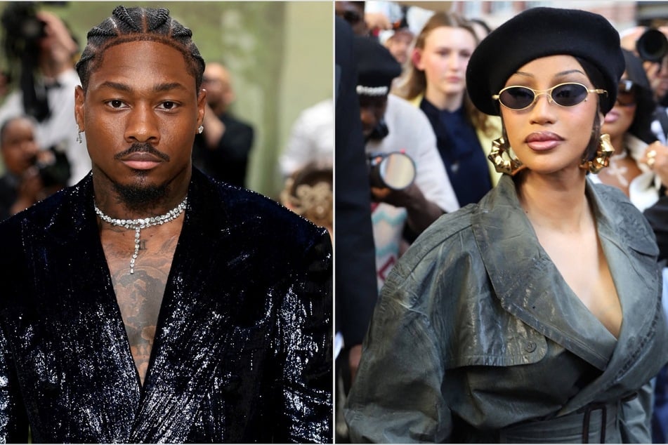 Stefon Diggs (l.) has removed all of his posts on his Instagram page, leading fans to suspect that he and Cardi B have split.