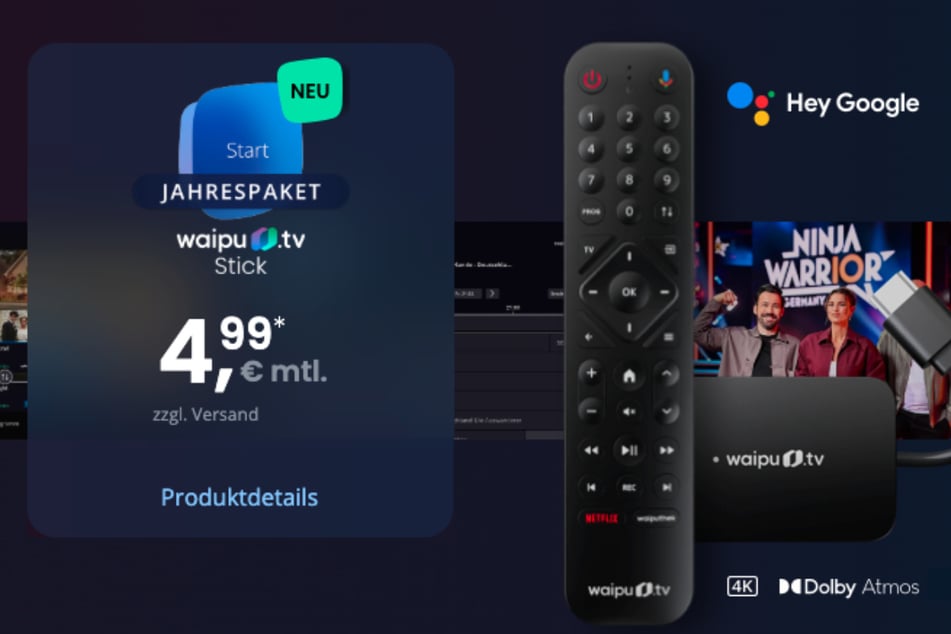 Im waipu.tv Start Jahrespaket sind über 100 zusätzlich New-TV-Kanäle enthalten.