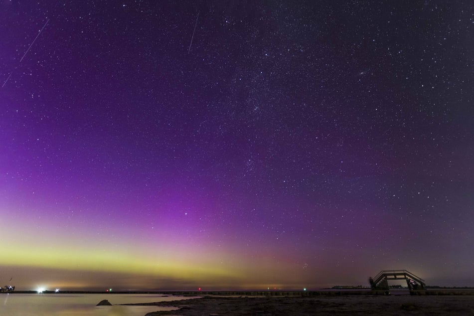 Und auch über der Ostsee boten sich beeindruckende Bilder.