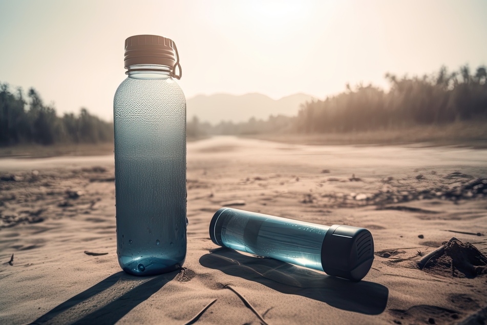 Eine Wasserflasche solltest Du unterwegs eigentlich immer dabei haben.