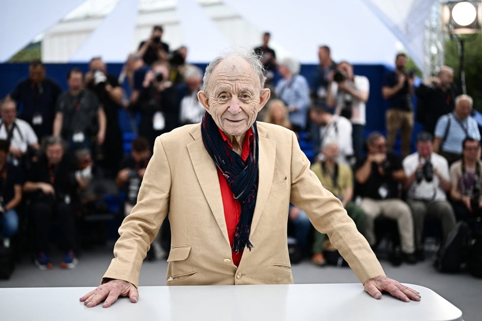Frederick Wiseman poses during a photocall for Law and Order at the 77th edition of the Cannes Film Festival in France on May 16, 2024.