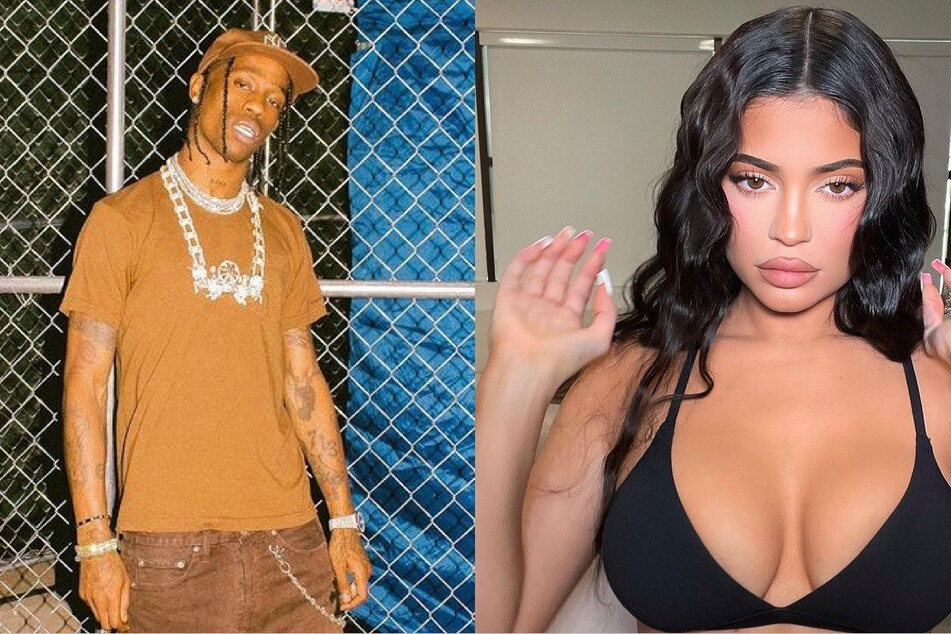 Travis Scott(l) dated Kylie Jenner (r) from 2017 to 2019. The two share a three-year-old daughter, Stormi Webster.