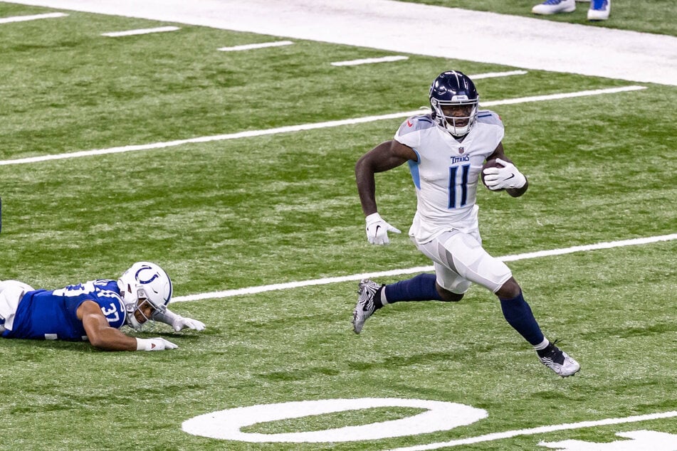 A.J. Brown made 63 catches during the 2021 NFL season.
