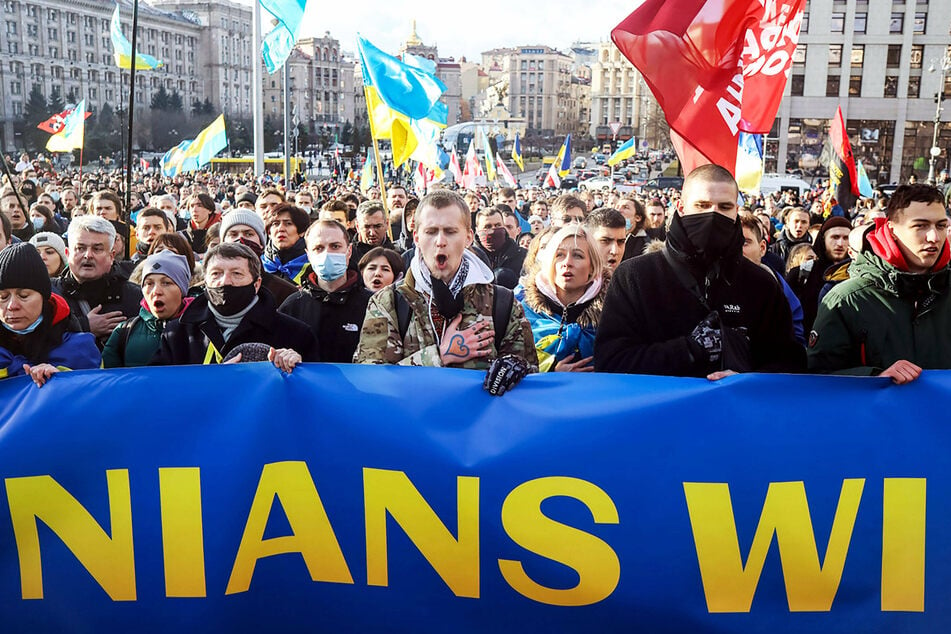 Thousands attended a "unity rally" in Kyiv on Saturday.