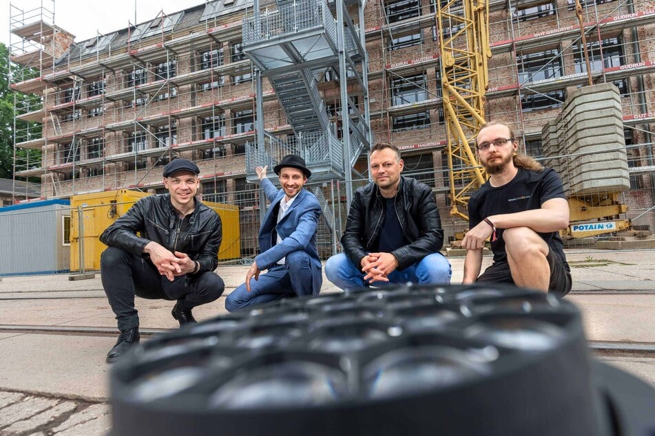 Musikalischer Hilferuf für Künstler und Eventbranche in der Schönherrfabrik (v.l.): Mazze Wiesner, Martin Schmitt, Matthias M. Brückner und Felix Bartsch.