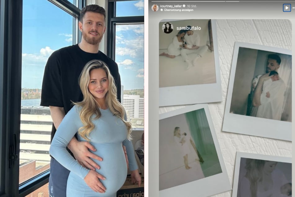 Isaiah Hartenstein (26) und Kourtney Kellar (33) dürfen sich über ihr erstes gemeinsames Kind freuen.