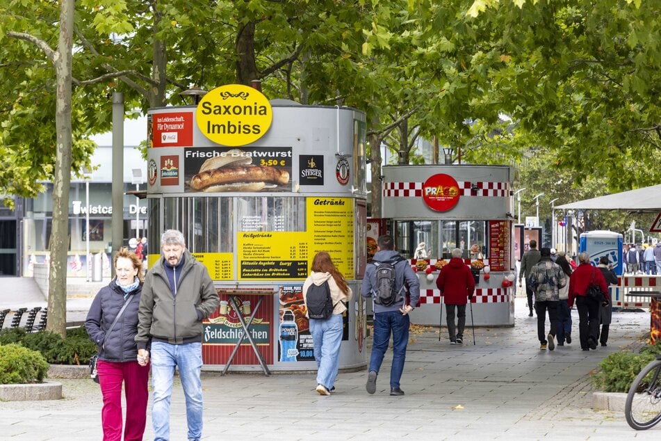 Die Pavillons auf der Prager Straße sind zwar keine Augenweide, aber dennoch beliebt.