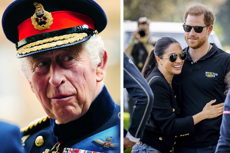 Have Prince Harry (r.) and Meghan Markle been snubbed for an invitation to Prince Charles' first Trooping the Colour parade in the UK?