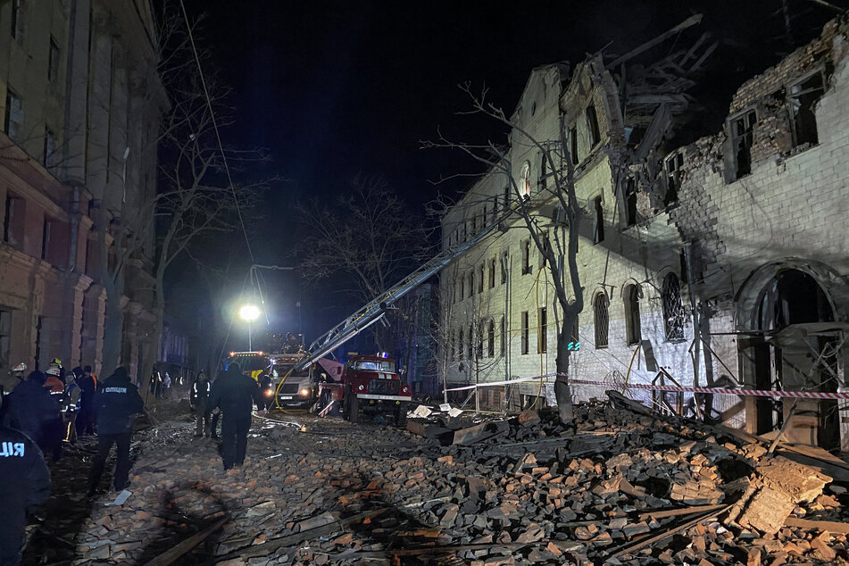 At least 17 people were injured after Russia bombed Kharkiv in its latest attack on Ukraine.
