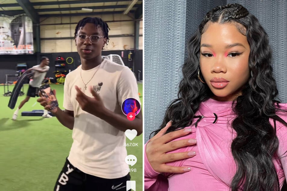 Bryce James (l.) revealed his celebrity crush to be Storm Reid in his latest viral TikTok.