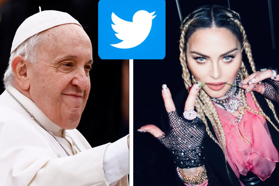 The jury's out on whether Pope Francis (l.) will respond to Madonna's (r.) tweet to "meet up."