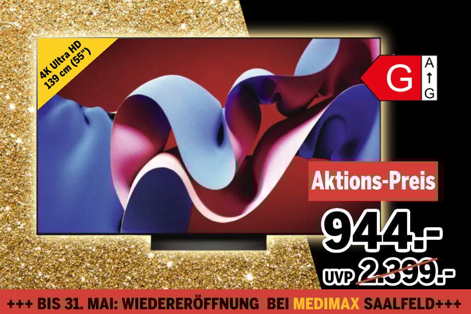 Der 55-Zoll LG OLED-TV für nur 944 statt 2.399 Euro.