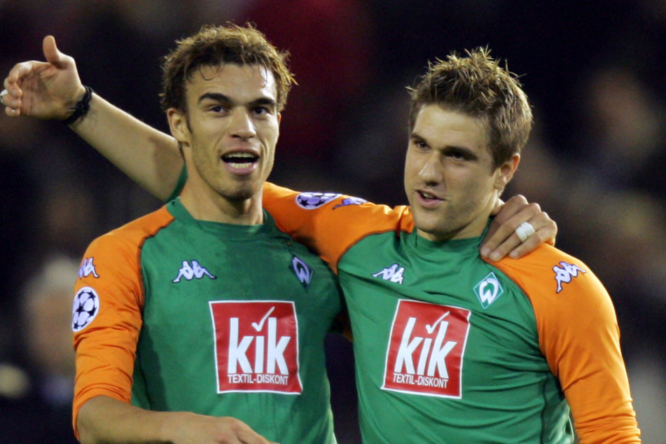 Valérien Ismael (l.) und Ivan Klasnic (heute 43) feierten zusammen die letzte Meisterschaft des SV Werder Bremen. (Archivfoto)