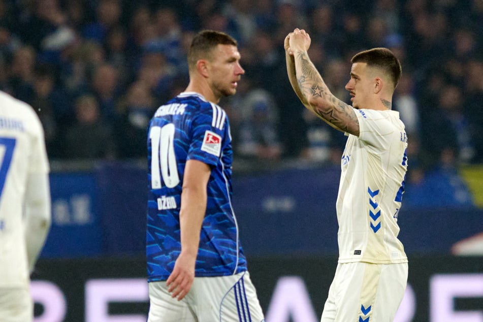 Zwei der besten Stürmer der letzten Zweitliga-Saison: Edin Džeko (40, l.) und Mateusz Zukowski (24).