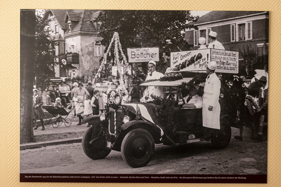 Ein historisches Foto der Bäckerei Siemank aus dem Jahr 1933.