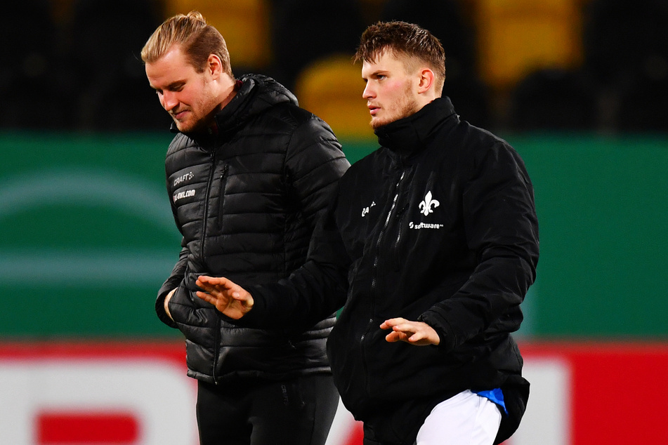 Lars Lukas Mai (21, r.), Bruder von Dynamo Dresdens Kapitän Sebastian (27), wurde ebenfalls in die U21-Nationalmannschaft berufen.