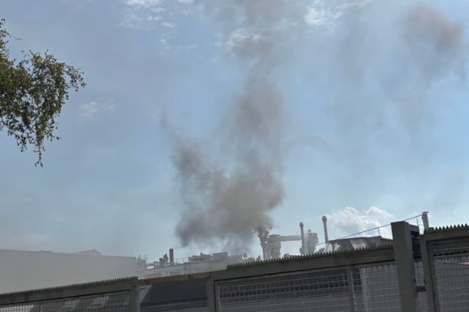 Schon auf dem Weg zum Einsatzort sahen die Kameraden Rauch, der über dem Industriegebiet aufstieg.