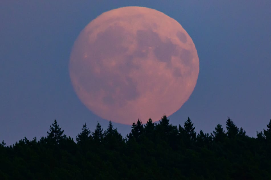 Bei einem "Blutmond" leuchtet der teilweise vom Erdschatten verdunkelte Vollmond während einer Mondfinsternis rötlich.
