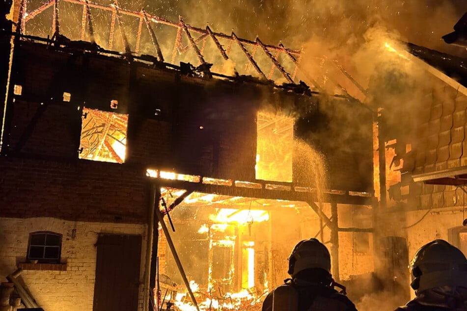 Die Scheune fiel den Flammen zum Opfer.