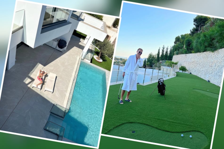 Zu seiner Villa in Spanien zählen unter anderem ein kleiner Golfplatz und ein Pool.