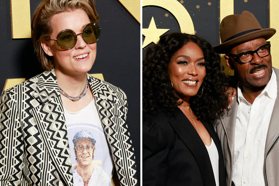(From l. to r.) Brandi Carlile, Angela Basset, and Courtney B. Vance posed for photos on the "yellow brick carpet" before the show.