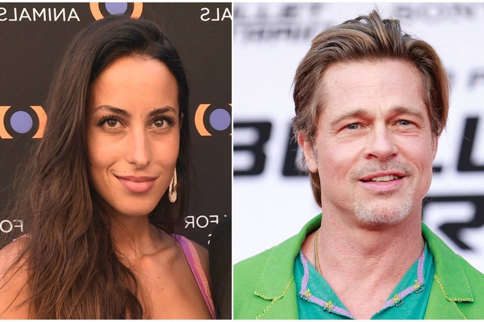 Brad Pitt (r) has made headlines again after being seen with Ines de Ramon - who also happens to be Paul Wesley's ex-wife.