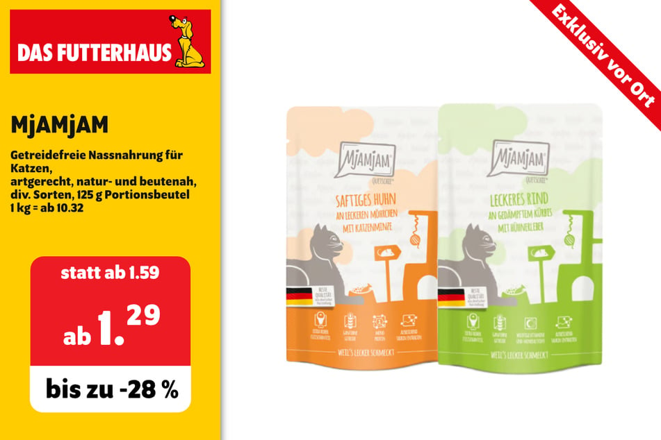 MjAMjAM Nassnahrung für Katzen