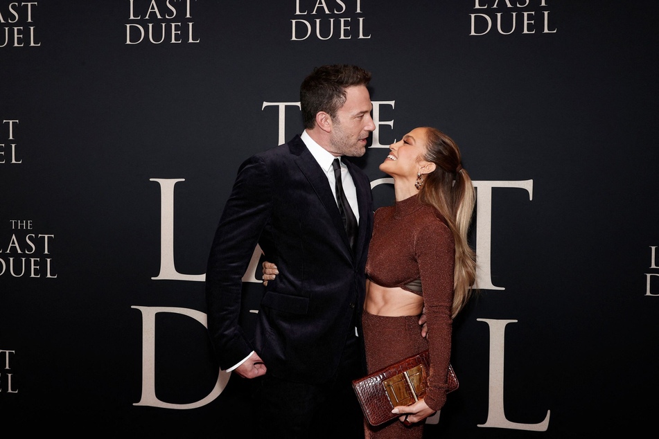 Jennifer Lopez (r) revealed how she and her husband Ben Affleck are handling merging their large families.