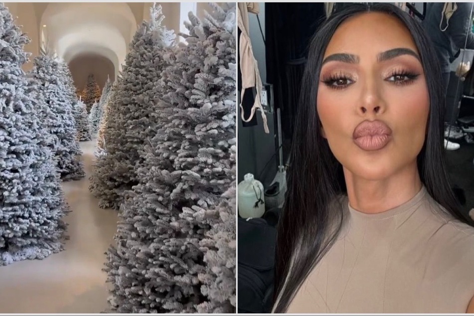 Kim Kardashian has shared another glimpse at her glamorous, holiday decorations.