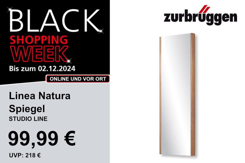 Der Linea Natura Spiegel
für 99,99 statt 218 Euro