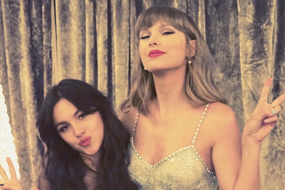 Taylor Swift (r.) and Olivia Rodrigo were publicly supportive of one another before the SOUR songwriting debacle.