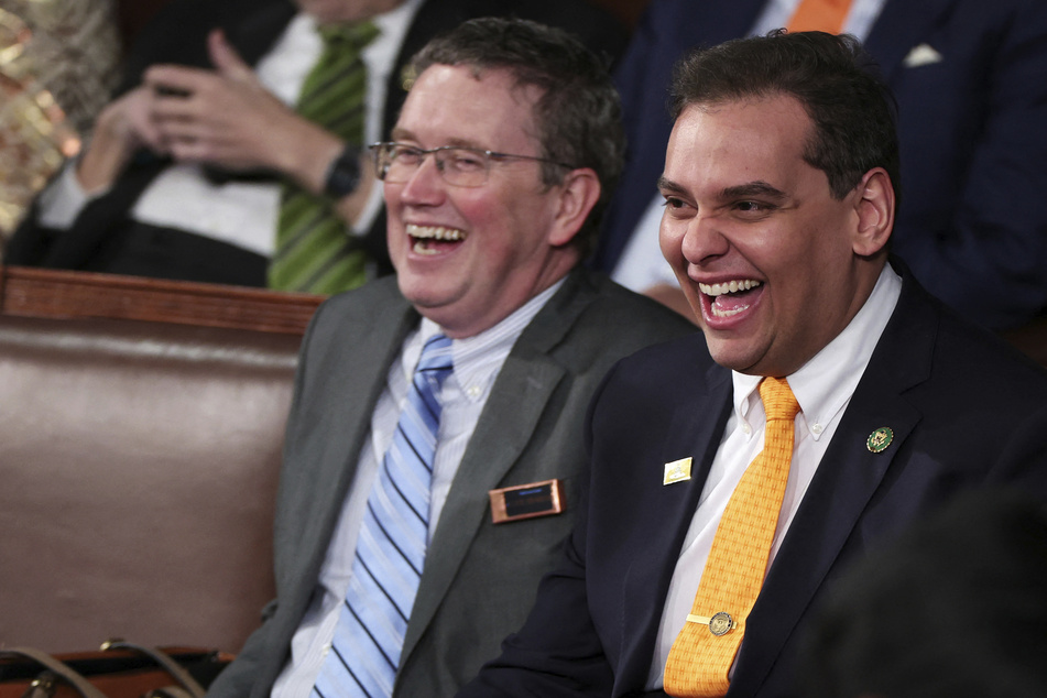 New York Representative George Santos (r.) was paid $85,000 by his own campaign in the second quarter of 2023.