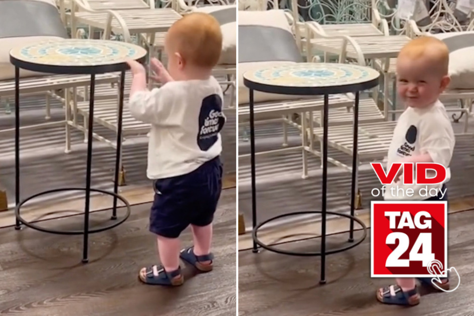 viral videos: Viral Video of the Day for August 18, 2023: Toddler has a dance battle with a table!
