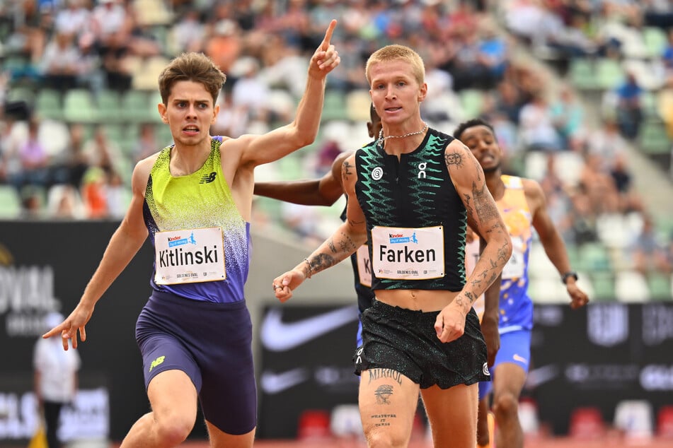 Nur um zehn Hundertstel musste sich Robert Farken (28, r.) dem Polen Bartosz Kitlinski (21) über 1000 Meter geschlagen geben.