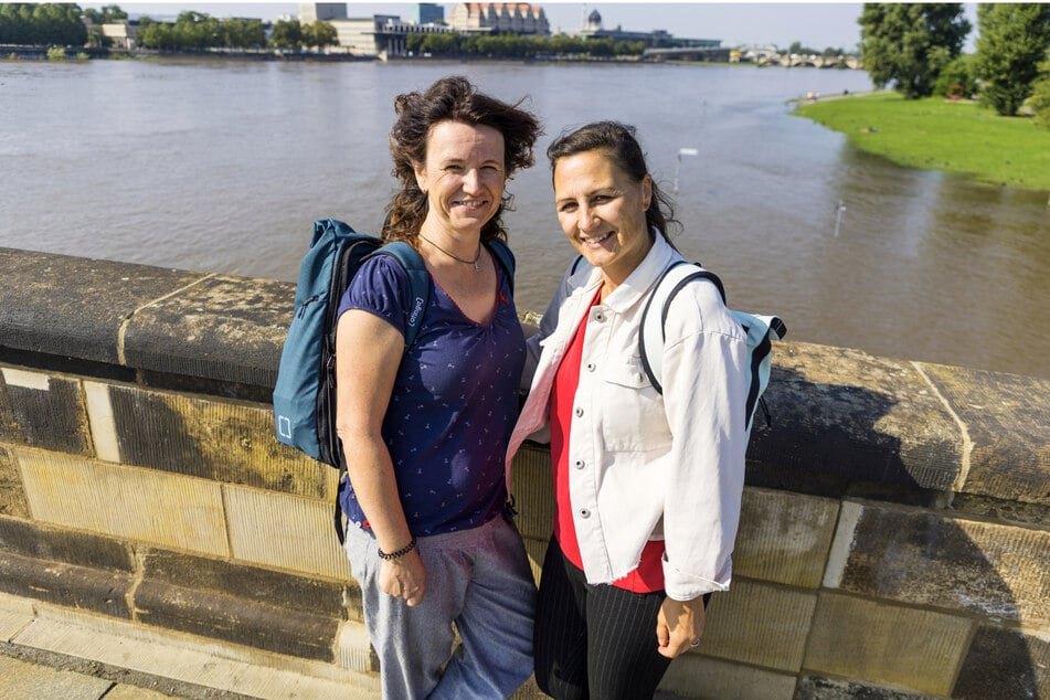 Die Freundinnen Ivonne Berndt (48, l.) und Dana Helbig (47) aus Dresden.