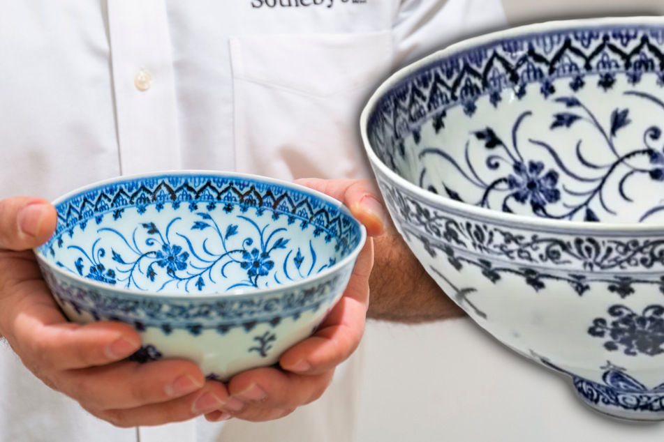 The rare Chinese Ming Dynasty bowl sold for $721,800 at an auction on Wednesday.