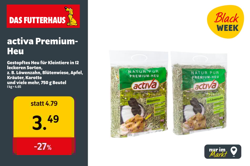 activa Premium-Heu für Kleintiere (nur im Markt verfügbar)