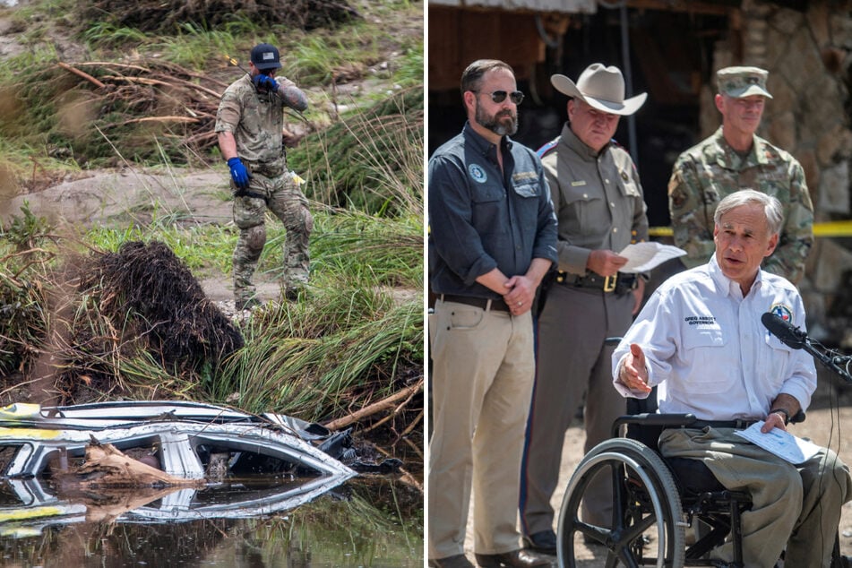 Texas Governor Greg Abbott (r.) said at least 161 people were still missing after the disastrous flash floods that hit Texas last week.