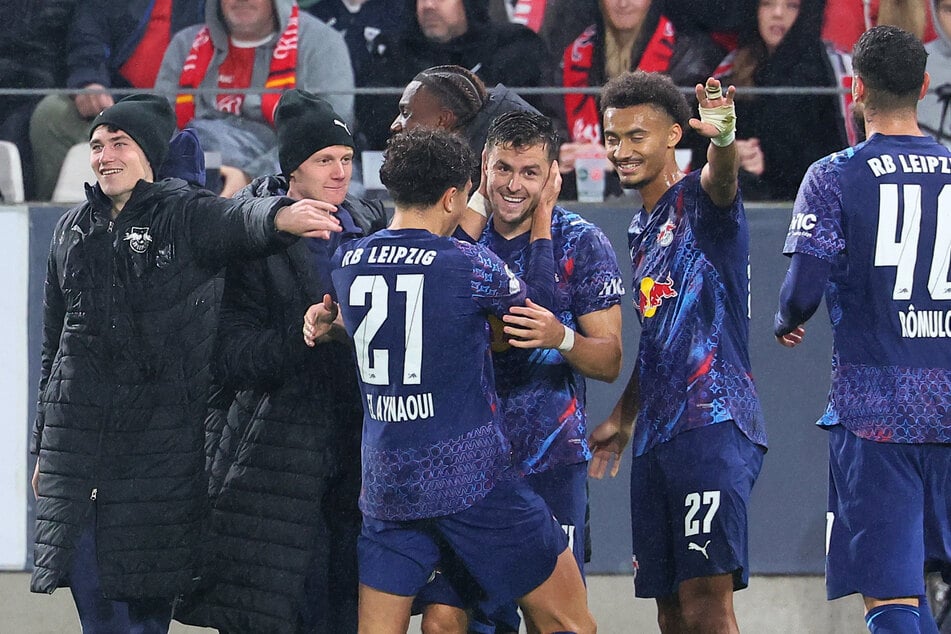 Mit seinen beiden Toren wurde RB Leipzigs Christoph Baumgartner (27), der vor kurzem erst sein Comeback feierte, zum Matchwinner.
